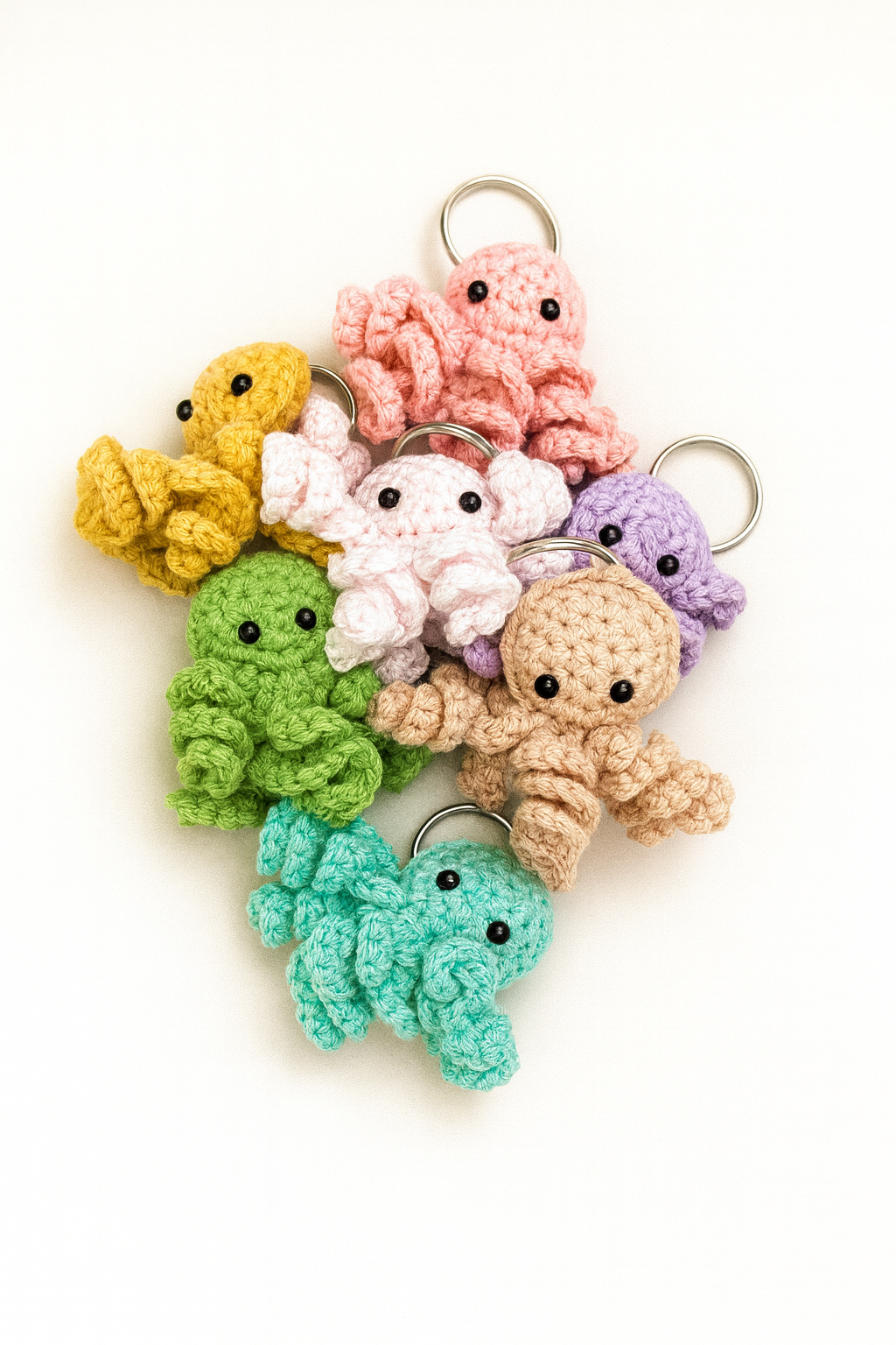 Llaveros de Pulpitos de Crochet